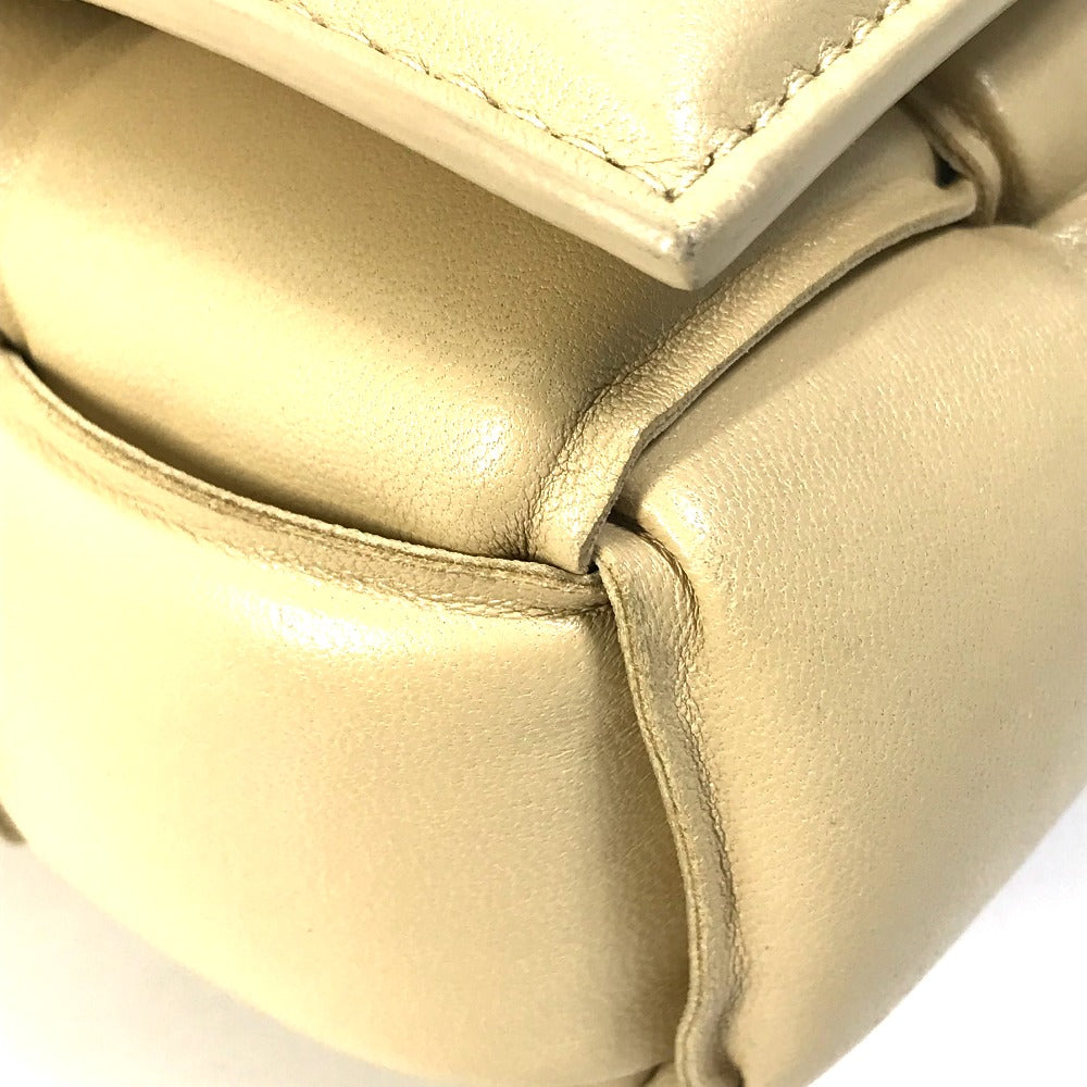 Bottegaveneta Shoulder Bag 717506 Leather Beige Padded Cassette Women