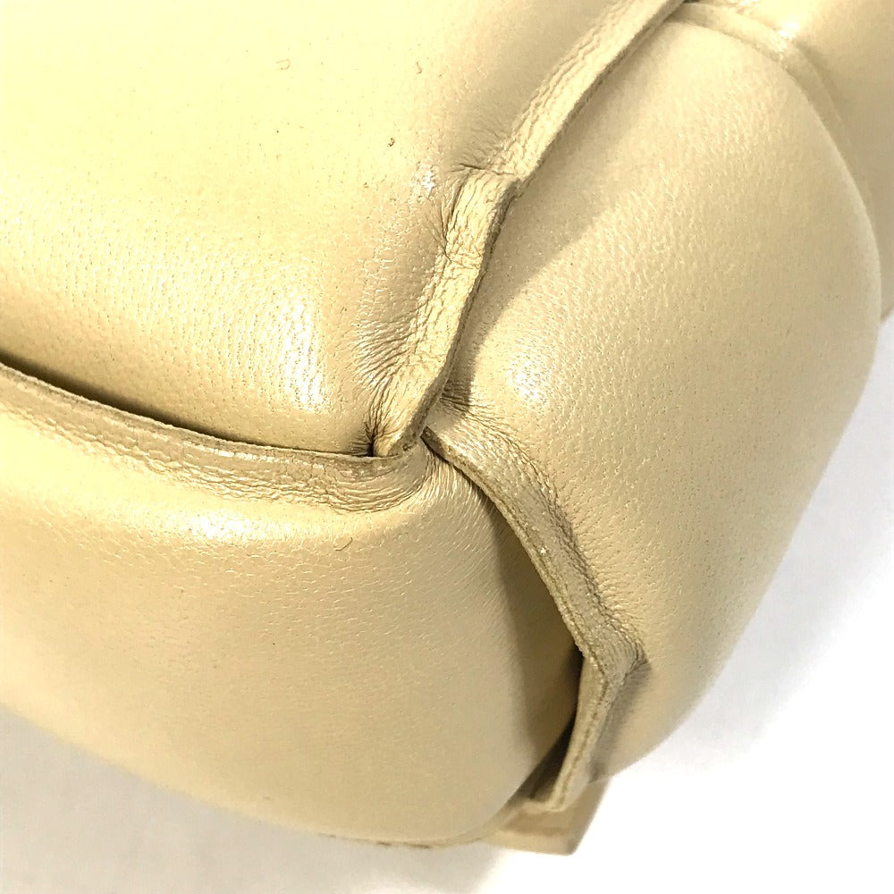 Bottegaveneta Shoulder Bag 717506 Leather Beige Padded Cassette Women
