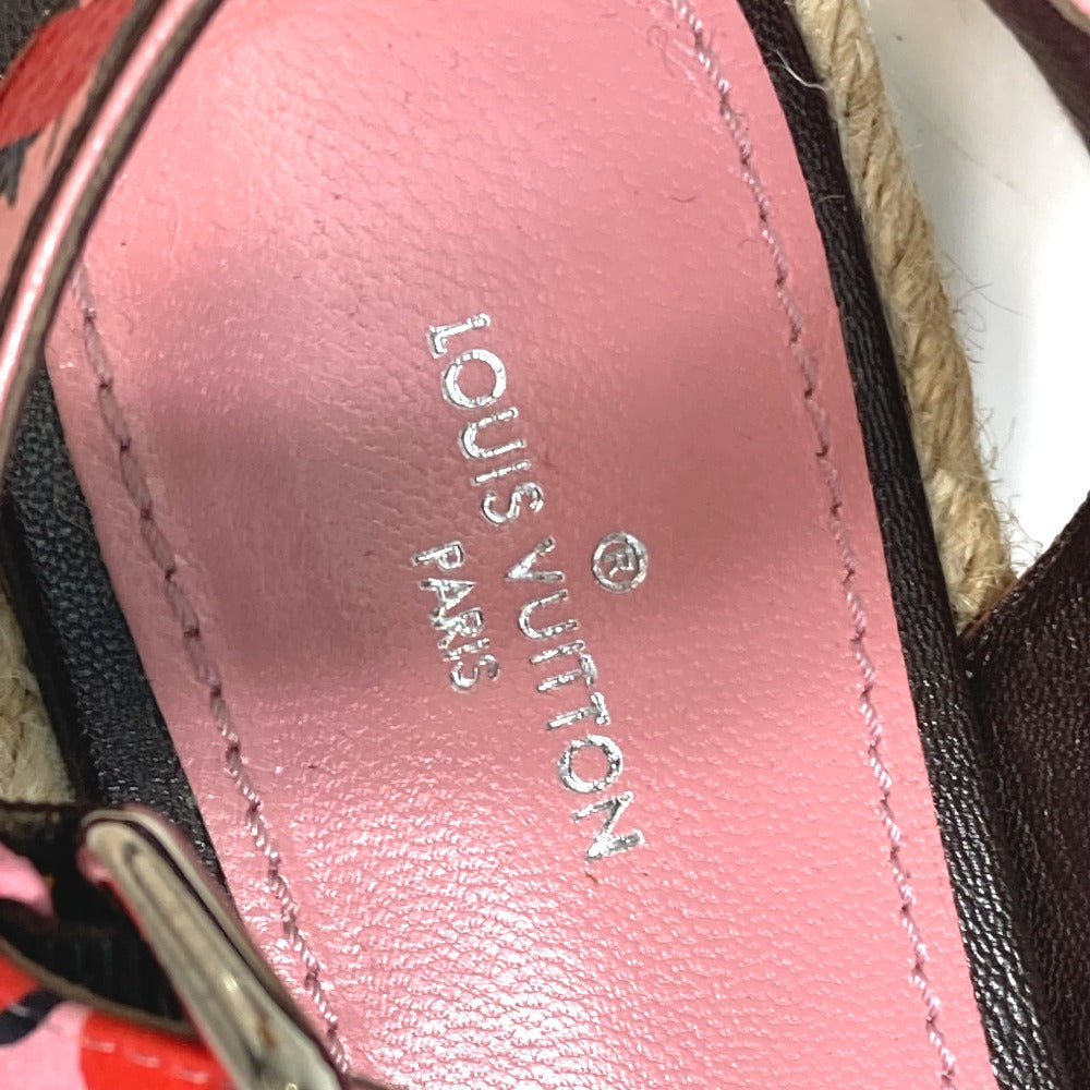 Louis Vuitton Sandals Monogram Canvas Pink Monogram Jungle Dot Women 36