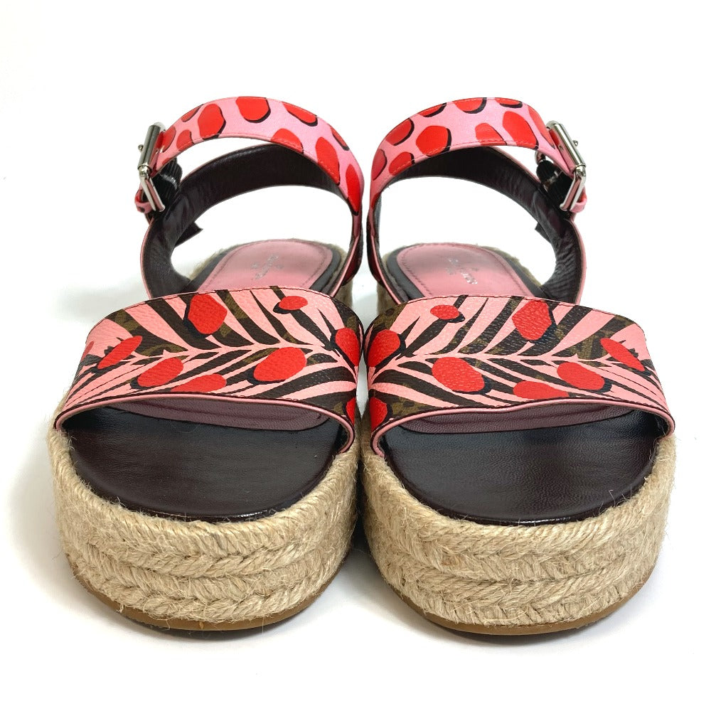 Louis Vuitton Sandals Monogram Canvas Pink Monogram Jungle Dot Women 36