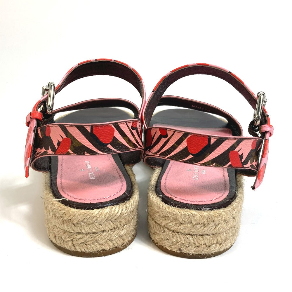 Louis Vuitton Sandals Monogram Canvas Pink Monogram Jungle Dot Women 36