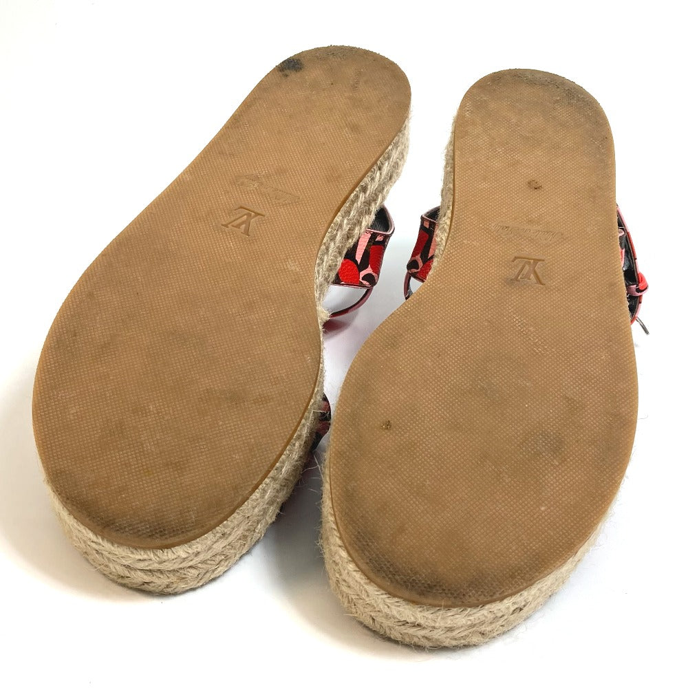 Louis Vuitton Sandals Monogram Canvas Pink Monogram Jungle Dot Women 36