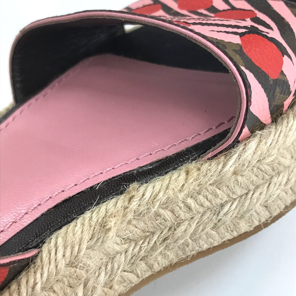 Louis Vuitton Sandals Monogram Canvas Pink Monogram Jungle Dot Women 36