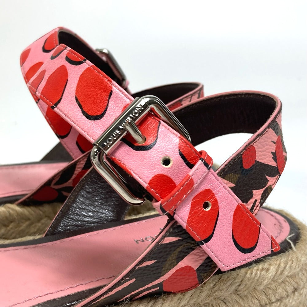 Louis Vuitton Sandals Monogram Canvas Pink Monogram Jungle Dot Women 36