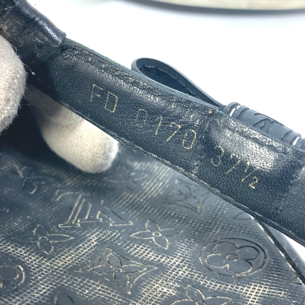 Louis Vuitton Sandals Rubber, Leather Black Monogram Ribbon Women 37.5
