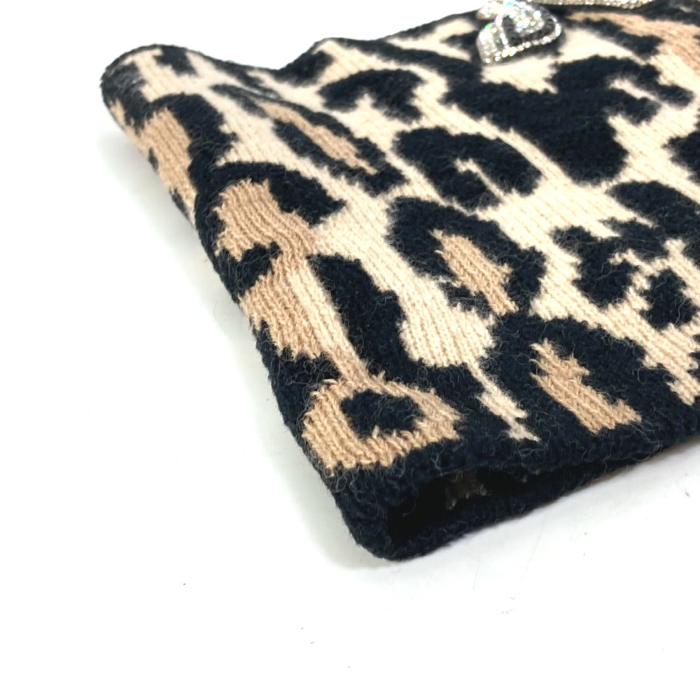 Louis Vuitton Scarf M74049 Wool, Rayon Brown Leopard Leopard Print Snood Lv Rheogram Women