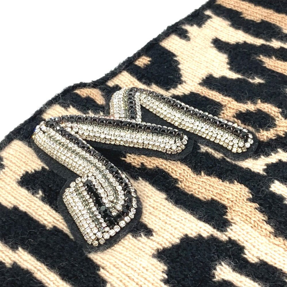 Louis Vuitton Scarf M74049 Wool, Rayon Brown Leopard Leopard Print Snood Lv Rheogram Women