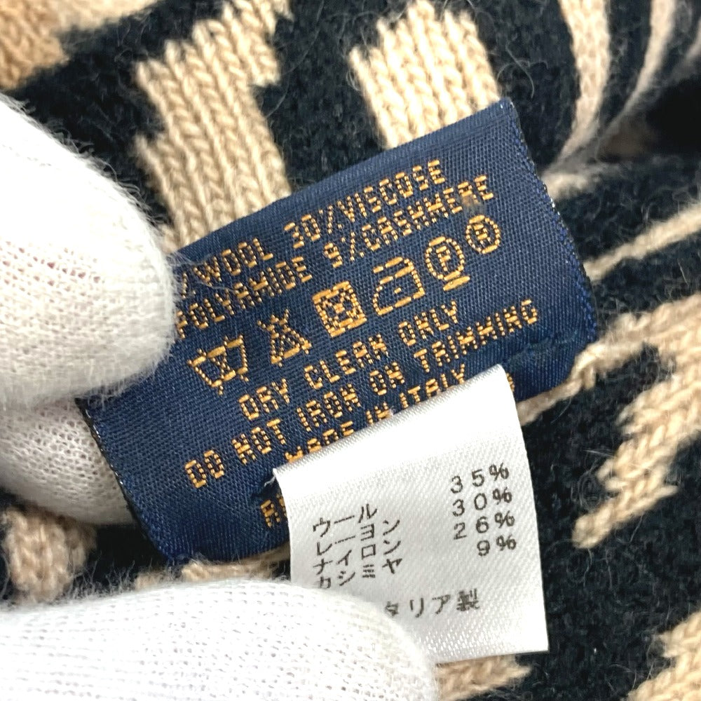 Louis Vuitton Scarf M74049 Wool, Rayon Brown Leopard Leopard Print Snood Lv Rheogram Women