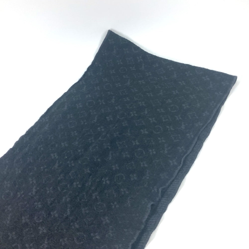 Louis Vuitton Scarf M70520 Wool Black Monogram Echarpe Classic Mens