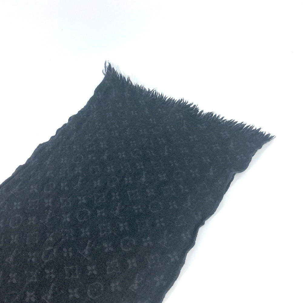 Louis Vuitton Scarf M70520 Wool Black Monogram Echarpe Classic Mens