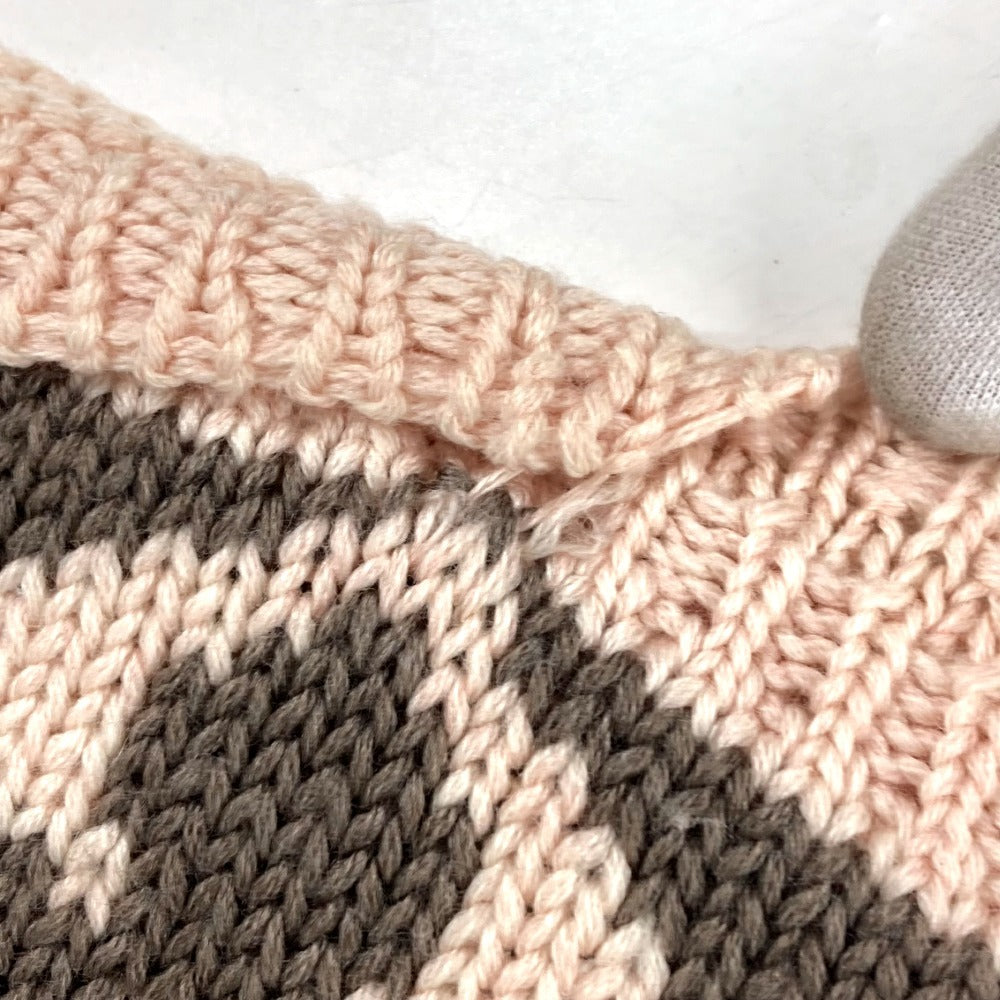 Louis Vuitton Scarf Wool Pink Type Monogrammed Snood Women
