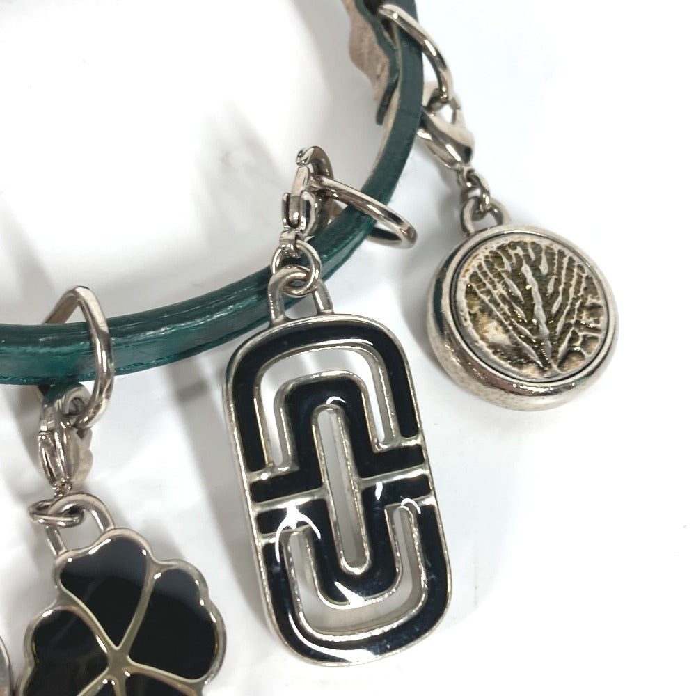 Bvlgari Bracelet Leather Green Bvlgari Bvlgari Logo 5 Icon Charms Mens