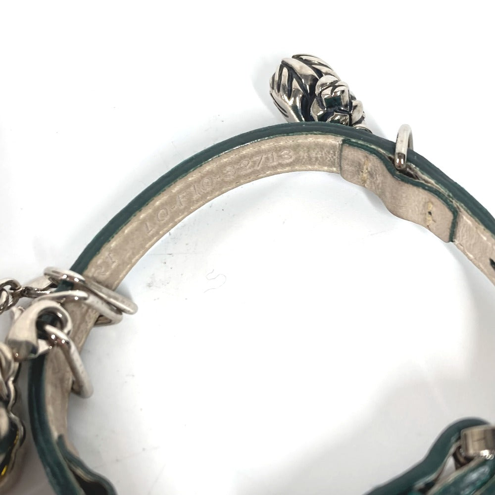 Bvlgari Bracelet Leather Green Bvlgari Bvlgari Logo 5 Icon Charms Mens