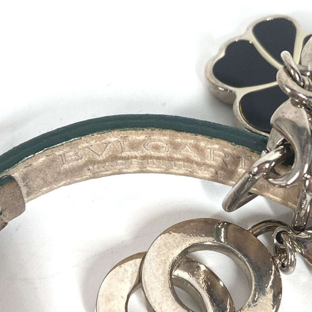 Bvlgari Bracelet Leather Green Bvlgari Bvlgari Logo 5 Icon Charms Mens