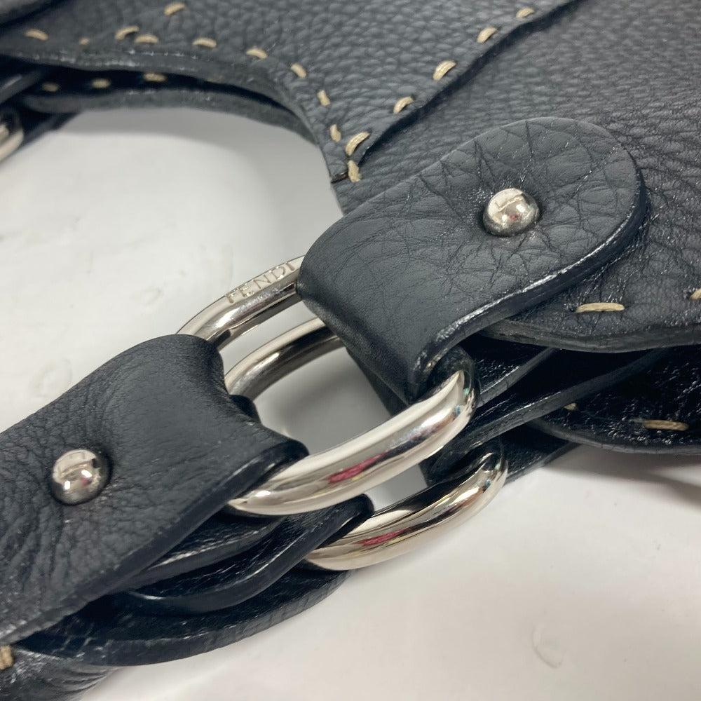 Fendi Handbag 8Br264 Leather Black Celeria