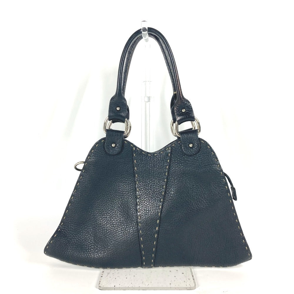 Fendi Handbag 8Br264 Leather Black Celeria