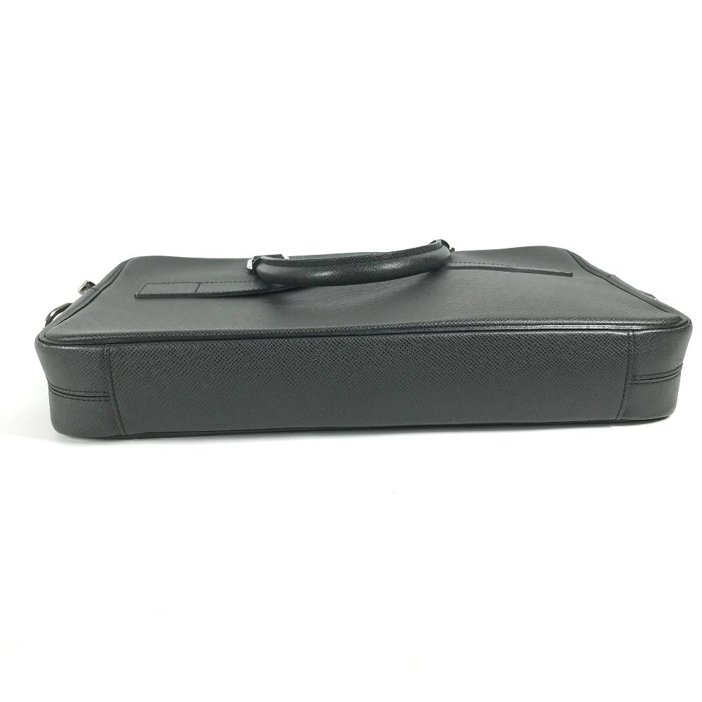 Louis Vuitton Business Bag M30643 Taiga Leather Black Taiga Portodocument Business Pdv Mens
