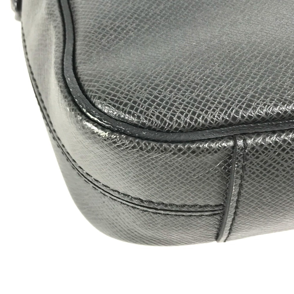 Louis Vuitton Business Bag M30643 Taiga Leather Black Taiga Portodocument Business Pdv Mens