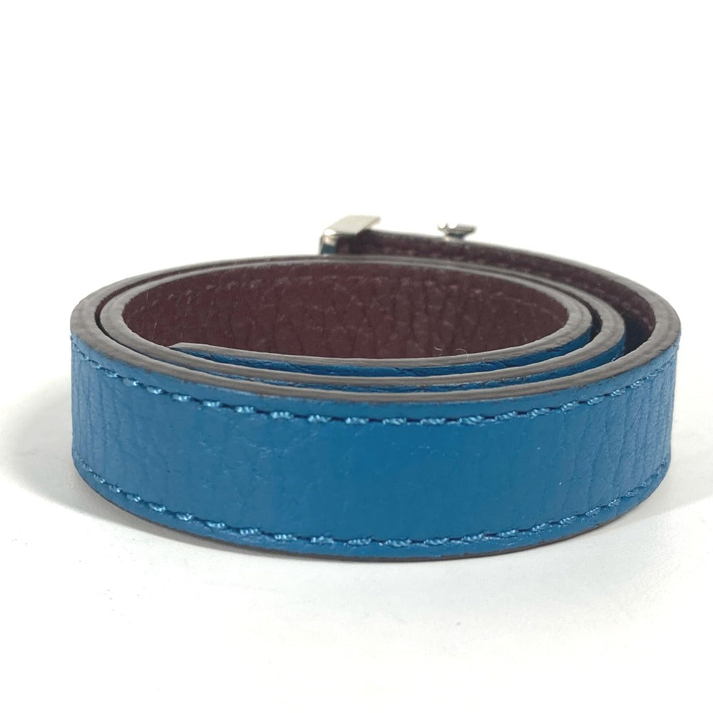 Louis Vuitton Bracelet M6015E Taurillon Clemence Leather Blue Bracelet Lv Unisex(Unisex)