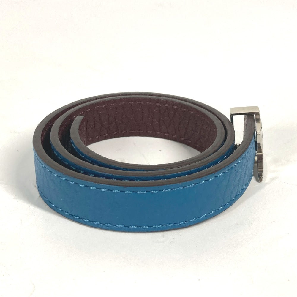 Louis Vuitton Bracelet M6015E Taurillon Clemence Leather Blue Bracelet Lv Unisex(Unisex)