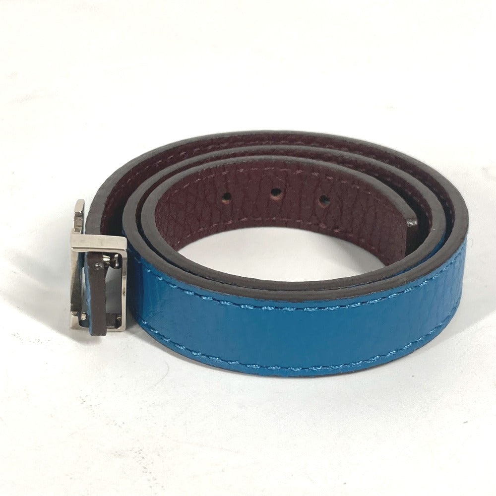 Louis Vuitton Bracelet M6015E Taurillon Clemence Leather Blue Bracelet Lv Unisex(Unisex)