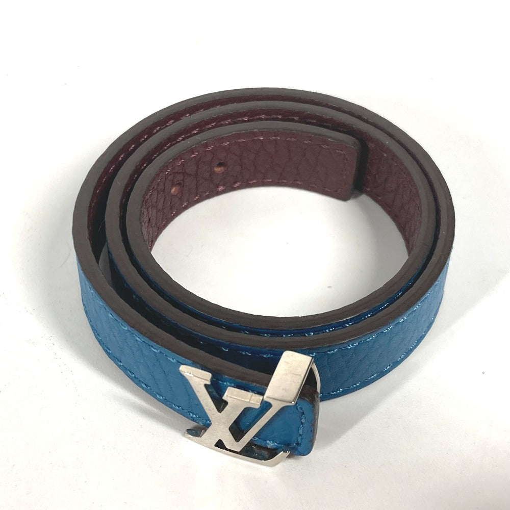 Louis Vuitton Bracelet M6015E Taurillon Clemence Leather Blue Bracelet Lv Unisex(Unisex)