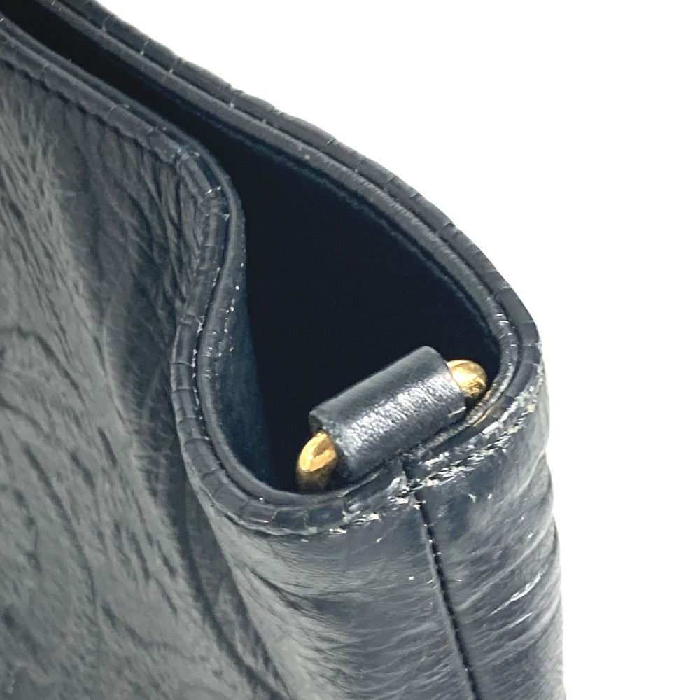Versace Handbag Leather Black Logo Medusa Unisex(Unisex)