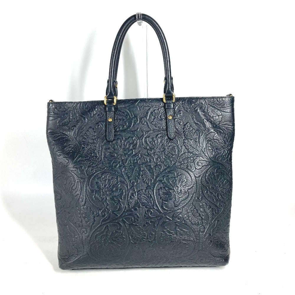Versace Handbag Leather Black Logo Medusa Unisex(Unisex)