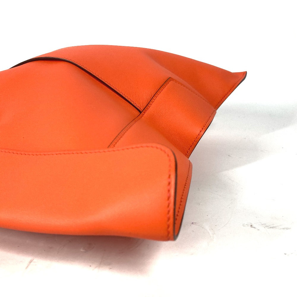 Hermes Clutch Bag Swift Orange Flap Pouch Puri Plat