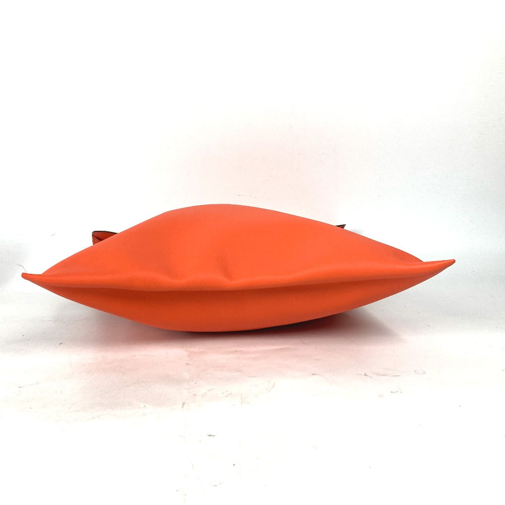 Hermes Clutch Bag Swift Orange Flap Pouch Puri Plat