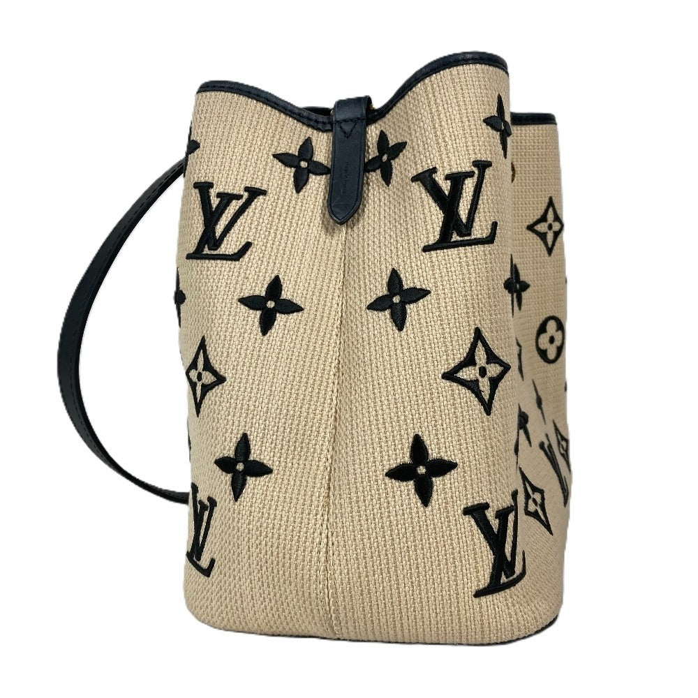 Louis Vuitton Shoulder Bag M23080 Cotton, Leather Black Monogram Visor Pool Neo Noe Mm Women