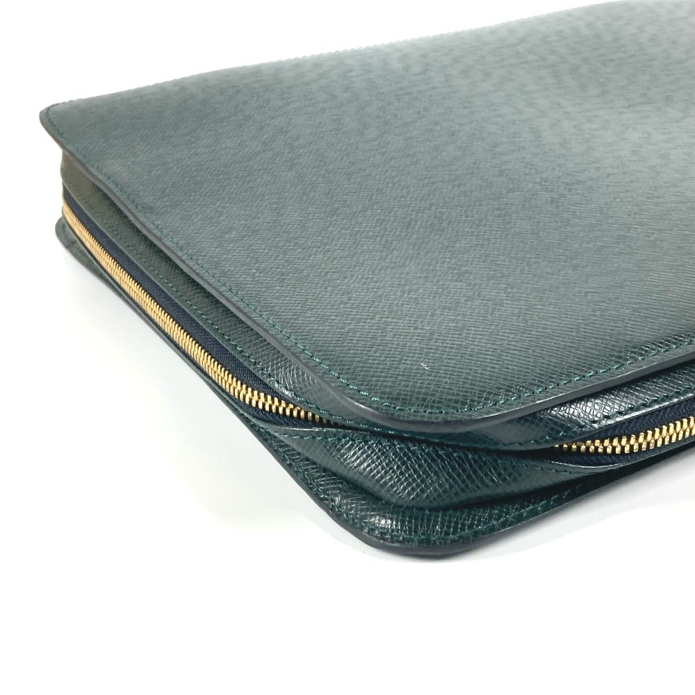 Louis Vuitton Business Bag M30064 Taiga Leather Green Taiga Baltic Mens