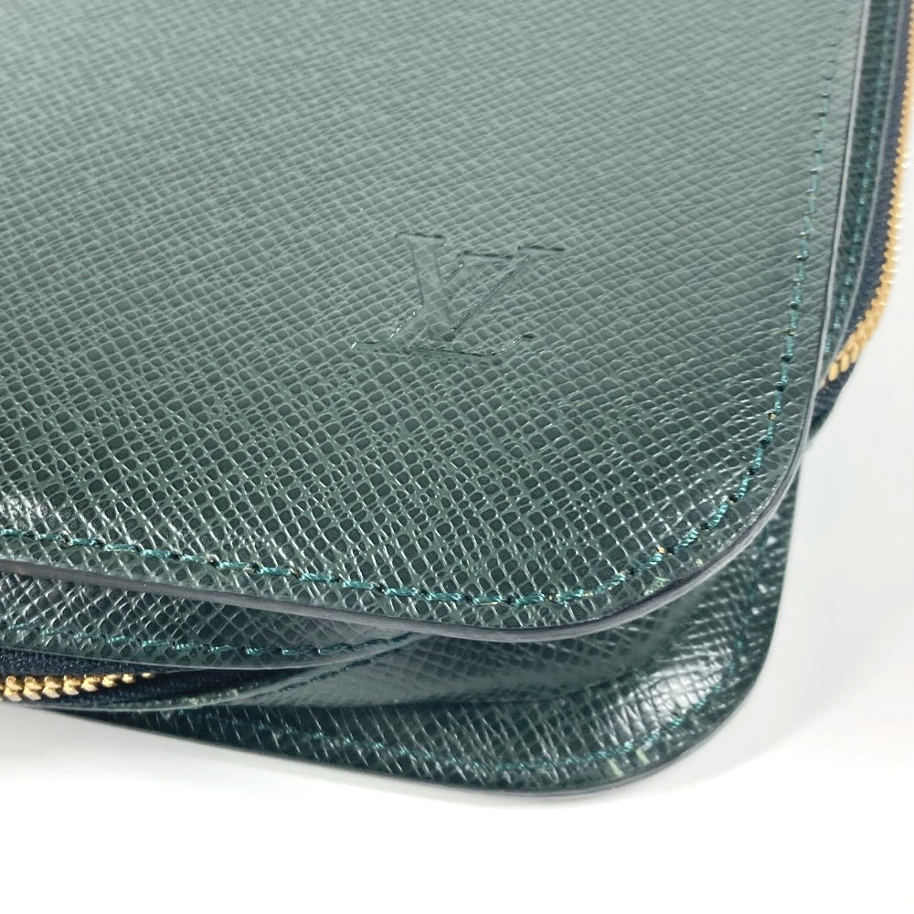 Louis Vuitton Business Bag M30064 Taiga Leather Green Taiga Baltic Mens