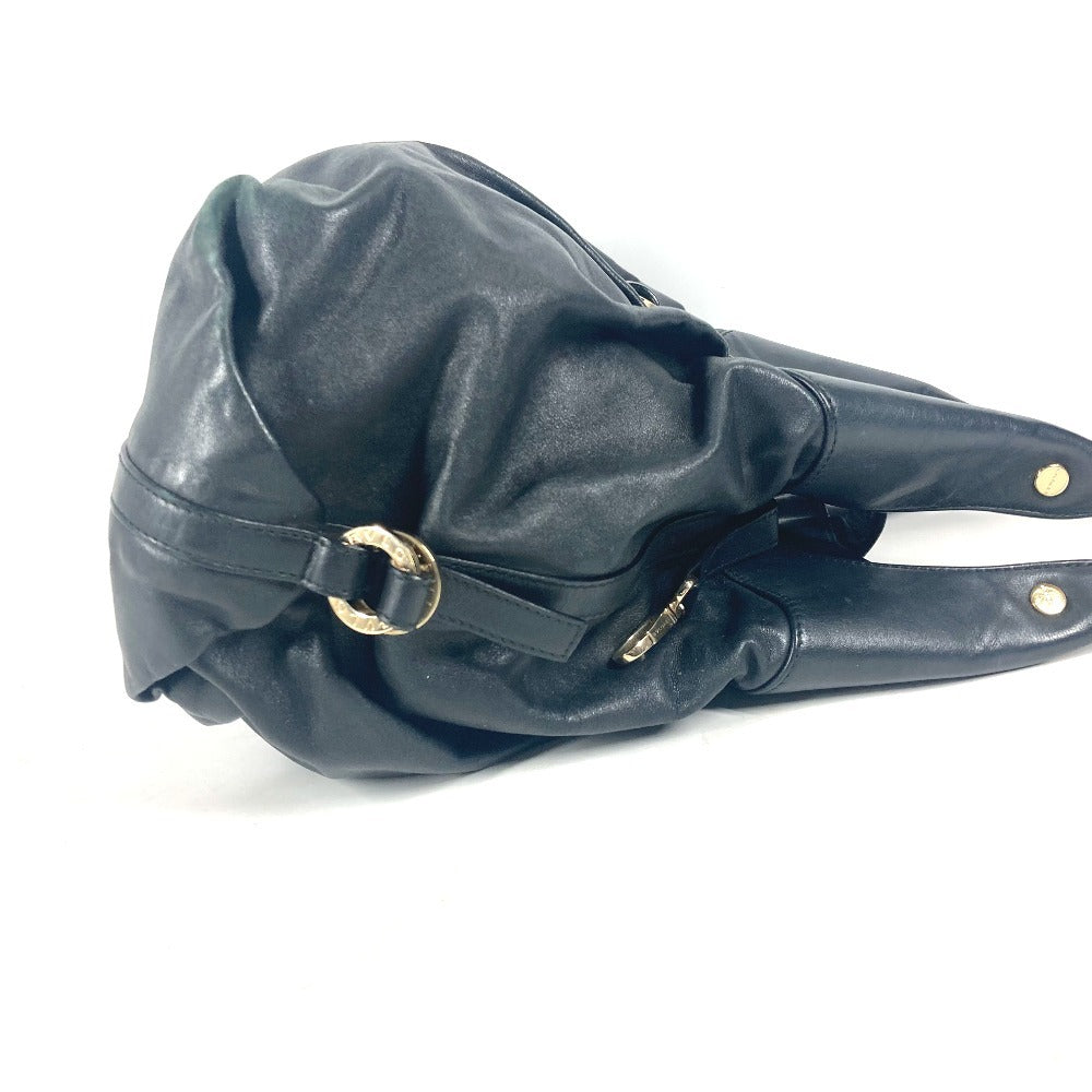 Bvlgari Shoulder Bag Leather Black Bvlgari Bvlgari Logo Chandra Women