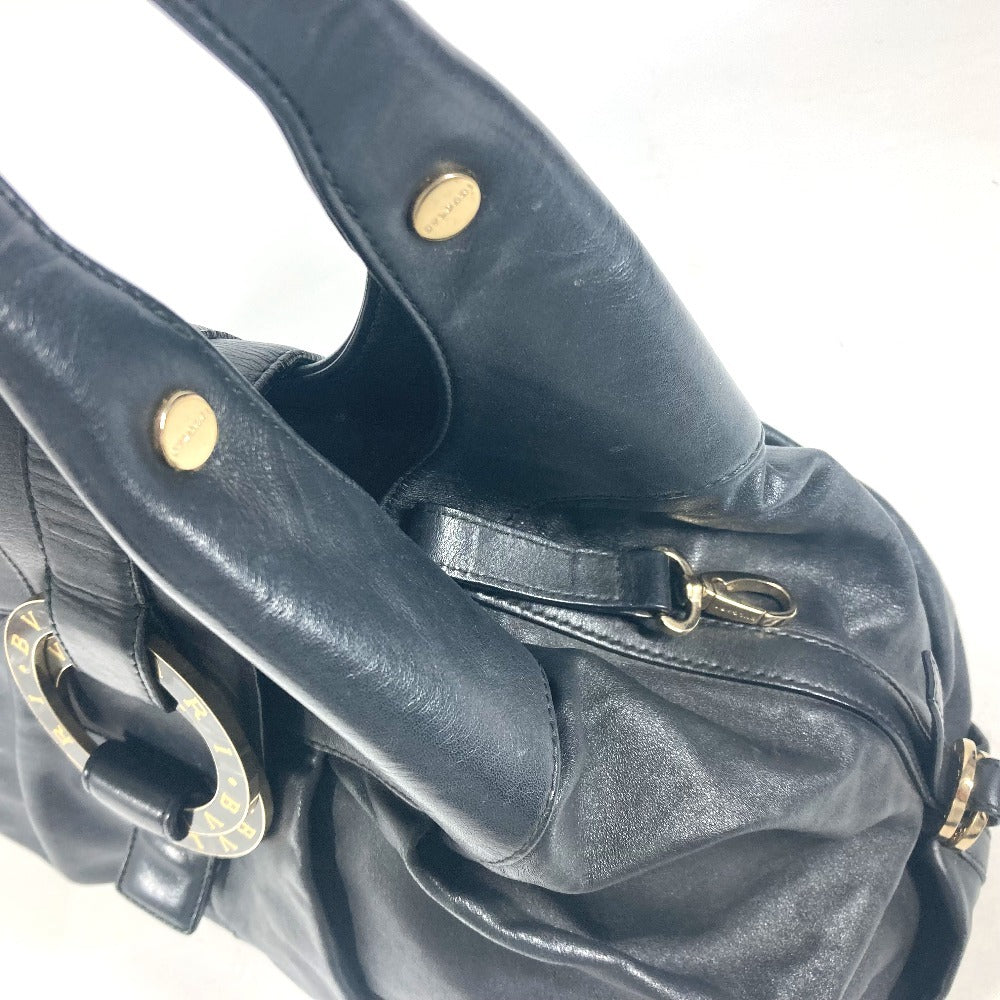 Bvlgari Shoulder Bag Leather Black Bvlgari Bvlgari Logo Chandra Women