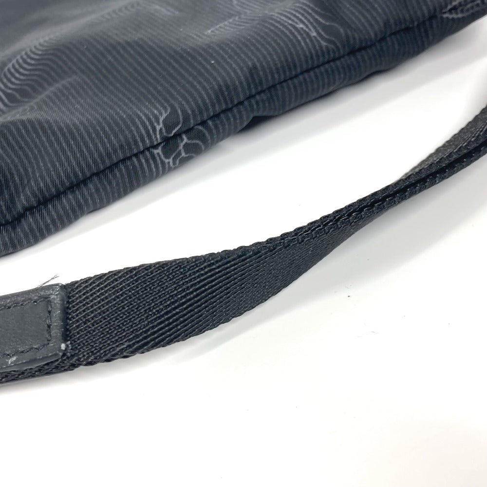 Louis Vuitton Clutch Bag M80142 Nylon Black Monogram Reversible A4 Pochette Unisex(Unisex)