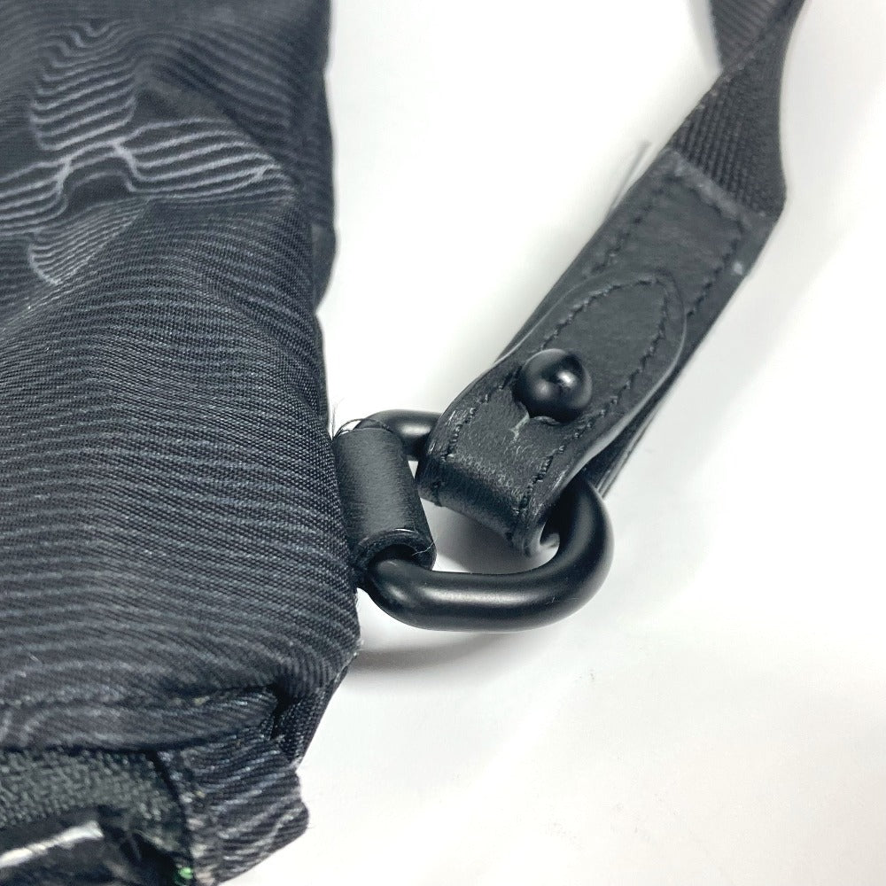 Louis Vuitton Clutch Bag M80142 Nylon Black Monogram Reversible A4 Pochette Unisex(Unisex)