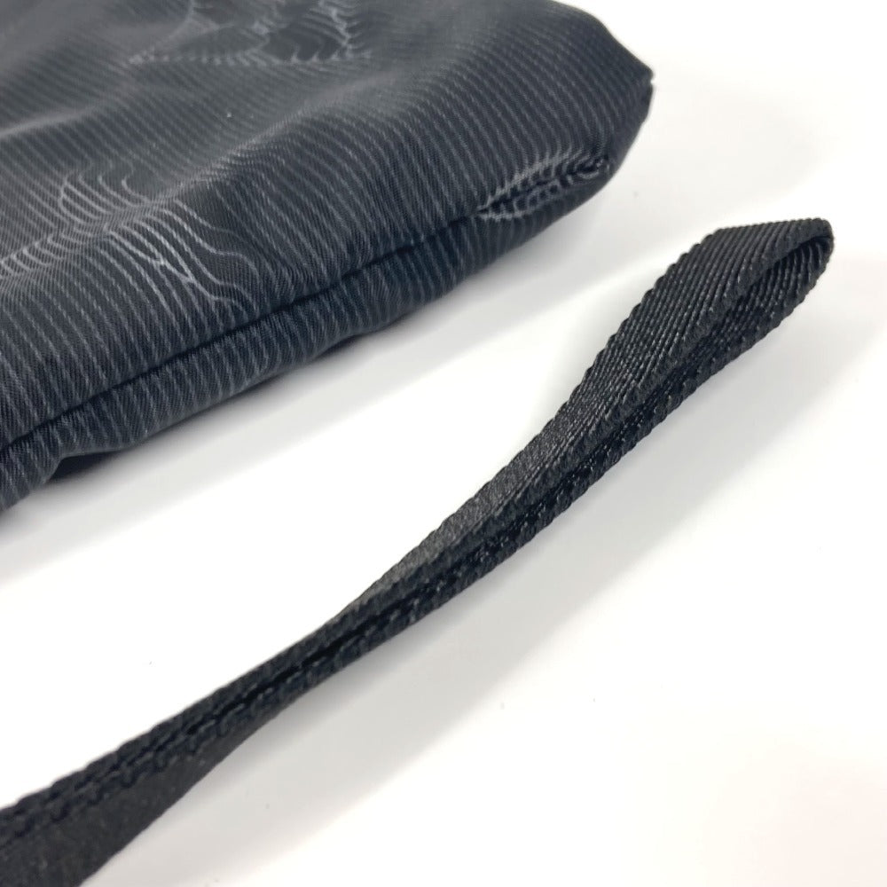 Louis Vuitton Clutch Bag M80142 Nylon Black Monogram Reversible A4 Pochette Unisex(Unisex)