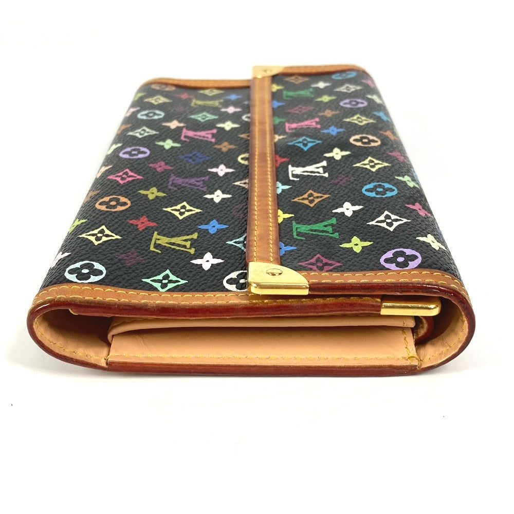 Louis Vuitton Long Wallet Purse M92658 Monogram Multicolor Canvas Black Monogram Multicolor Porte