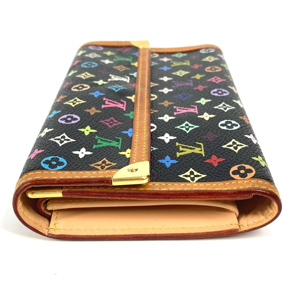 Louis Vuitton Long Wallet Purse M92658 Monogram Multicolor Canvas Black Monogram Multicolor Porte
