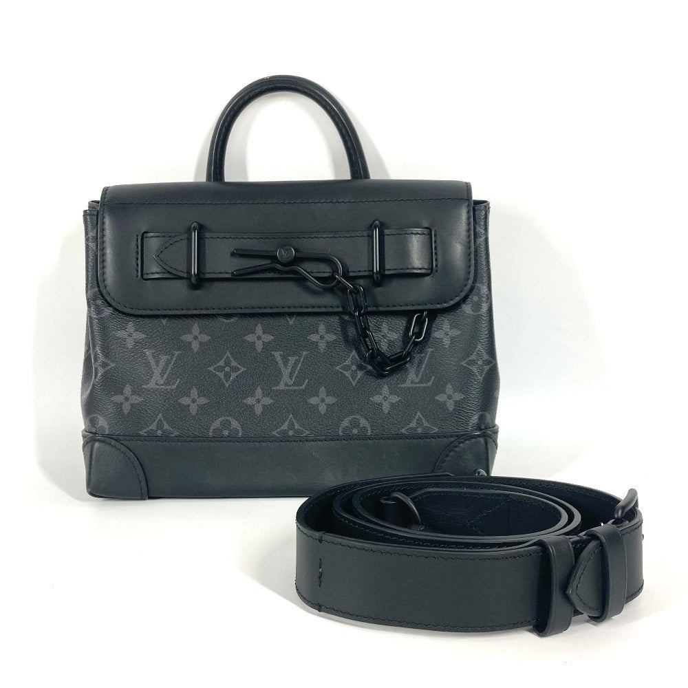 Louis Vuitton Handbag M46953 Monogram Eclipse Canvas Black Monogram Eclipse Steamer Pm