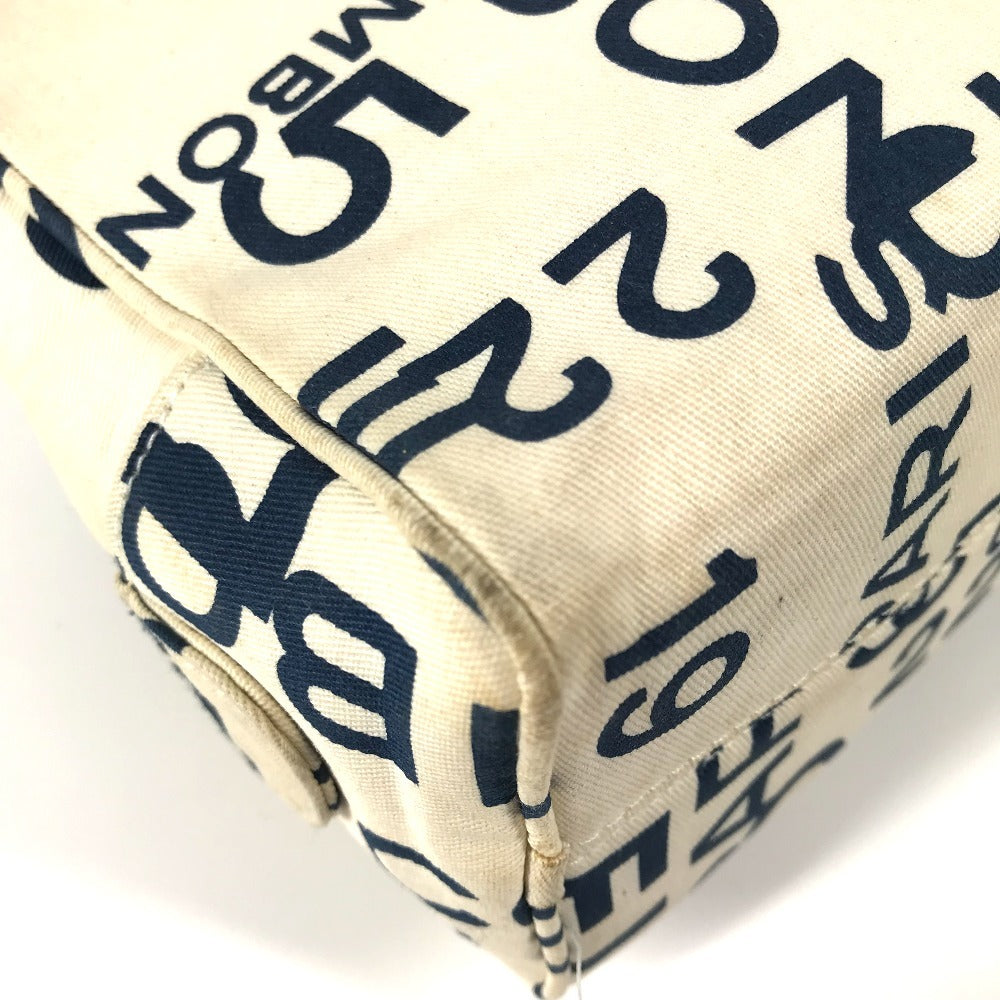 Chanel Pouch Canvas White Bysy Line Pouch Women