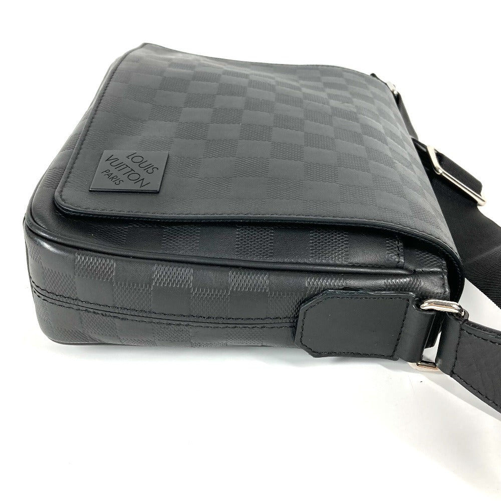 Louis Vuitton Shoulder Bag N42711 Damier Anfini Leather Black Damier Anfini District Pm Nv3