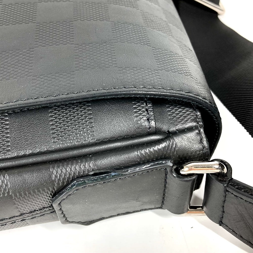 Louis Vuitton Shoulder Bag N42711 Damier Anfini Leather Black Damier Anfini District Pm Nv3