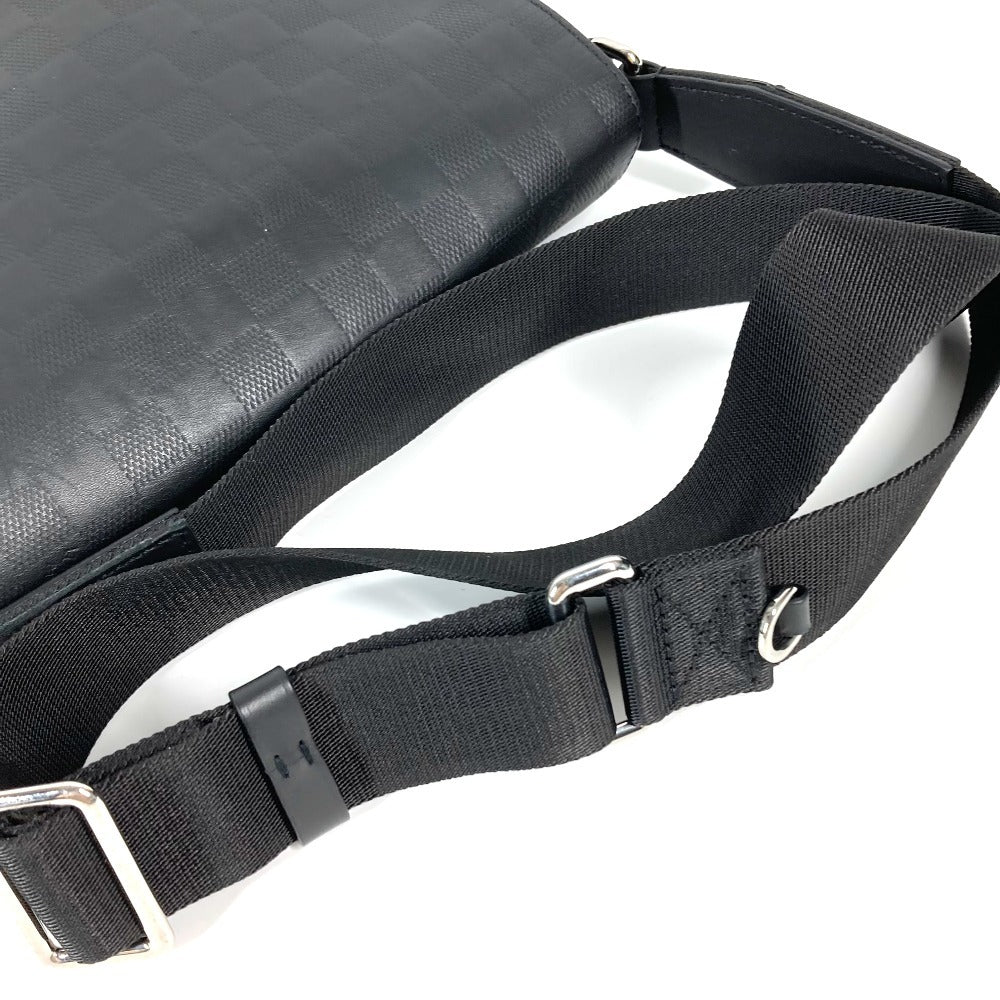Louis Vuitton Shoulder Bag N42711 Damier Anfini Leather Black Damier Anfini District Pm Nv3
