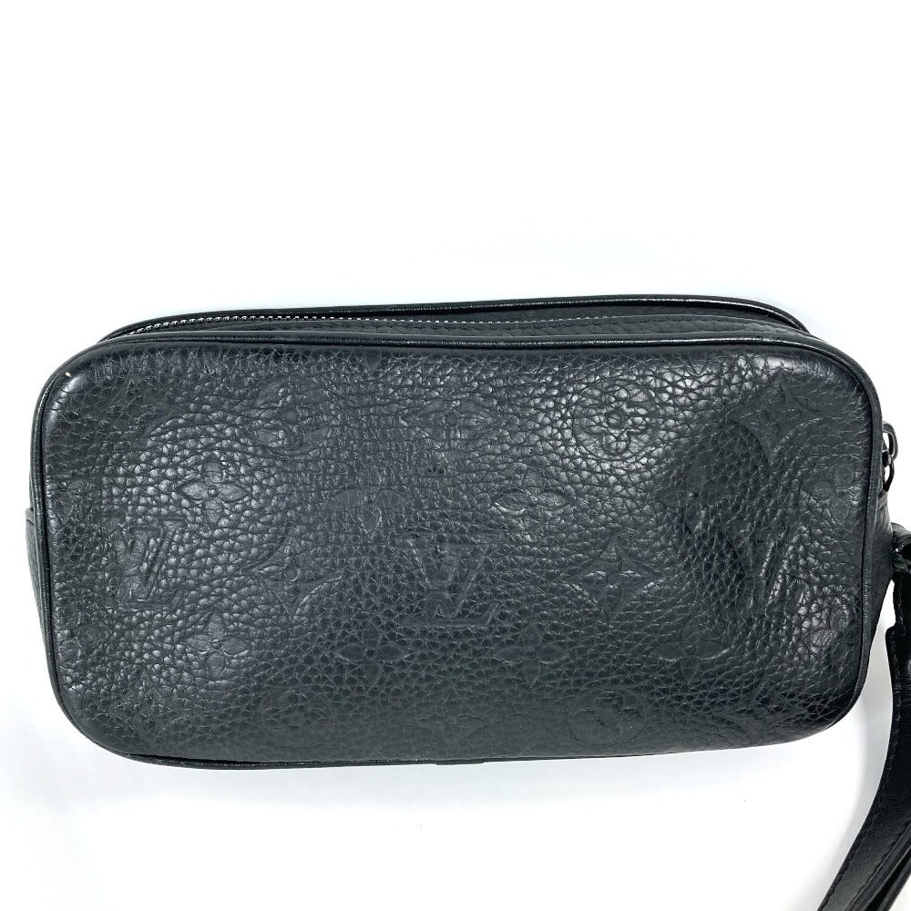 Louis Vuitton Clutch Bag M55703 Taurillon Clemence Leather Black Monogram Taurillon Clemence Chain