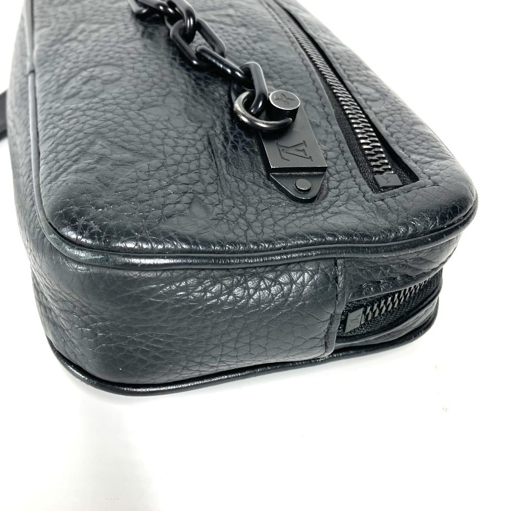 Louis Vuitton Clutch Bag M55703 Taurillon Clemence Leather Black Monogram Taurillon Clemence Chain