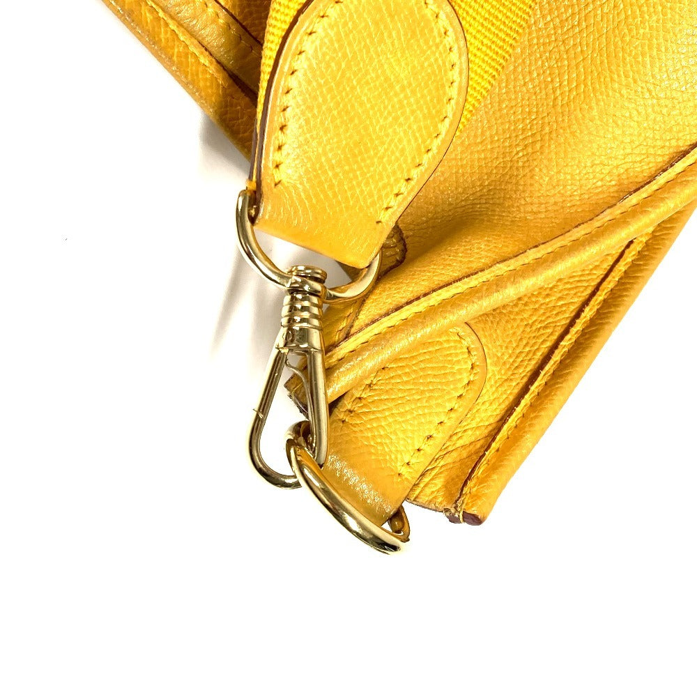 Hermes Shoulder Bag Leather Yellow Evelyn 1 Gm Evelyn Gm