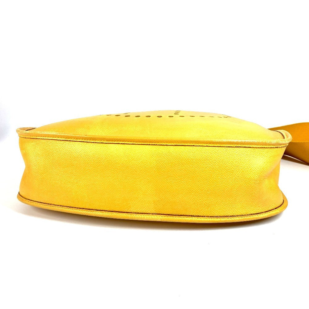 Hermes Shoulder Bag Leather Yellow Evelyn 1 Gm Evelyn Gm