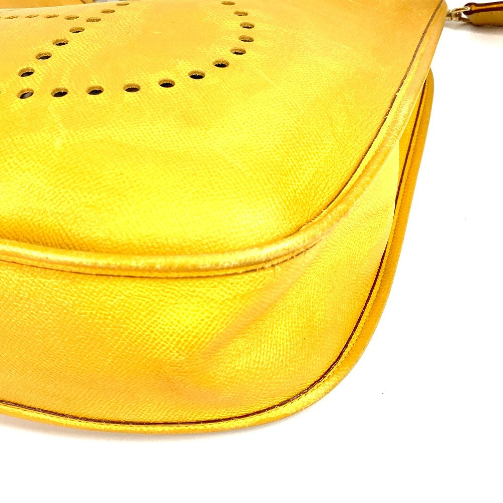 Hermes Shoulder Bag Leather Yellow Evelyn 1 Gm Evelyn Gm
